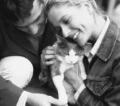 Man and Woman with a Cat