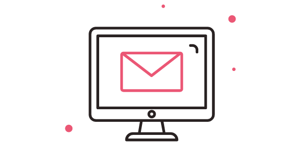 Email being received on a computer screen requesting people to email us